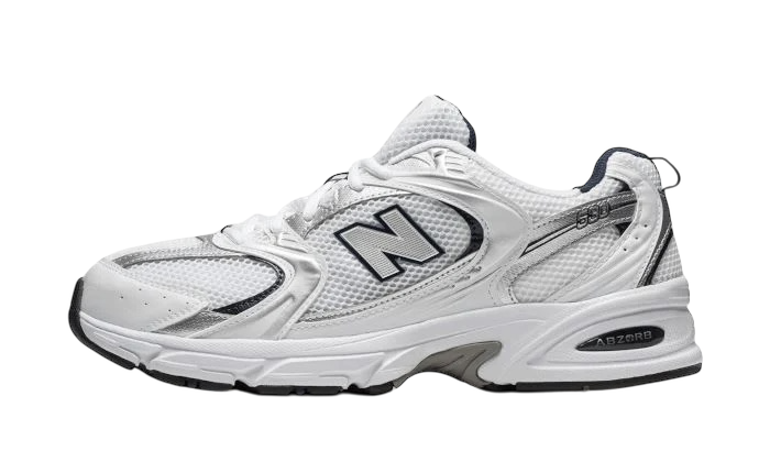 New Balance 530 White Silver Navy